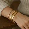 YSFVNP 3 Pcs Gold Bangles, Gold Bangle, Adjustable Stacking Bangle