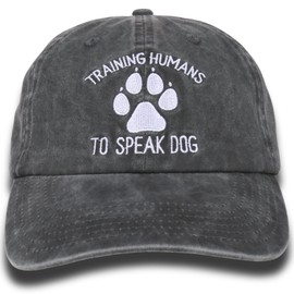 InnoBeta Dog Trainer Gifts for Men & Women, Adjustable Vintage Baseball Cap Washed Cotton Embroidered Hat Grey