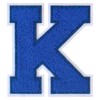Single 4.5" Blue Chenille Varsity Letter Patch – Iron-On Applique