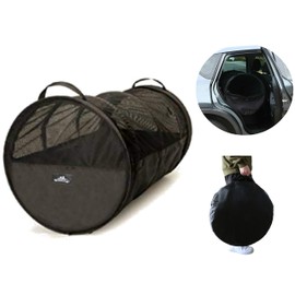 Pet Travel Tube Car Crate Kennel, Pet Containment Barrier Mesh Tube, Soft Pet Cage, One Large Size Fits All