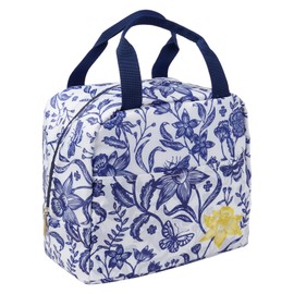 Marie Curie Charity Daffodil Meadow Blue White Lunch Bag Tote Bag School Work Lunchbox
