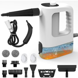 ZMURED Handheld Steam Cleaner, 15s Instant Heat, 400ML Tank, Portable Steamer for Grout, Floor, Couch, Furniture, Kitchen, Lockable, Refill Anytime