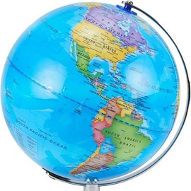 Next Level stuff Light-Up World Globe – Spin, Learn, and Glow! Perfect for Kids & Adults - Size: Medium