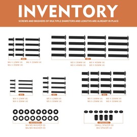 Hemudu Universal TV Installation Hardware Kit Includes M4 M5 M6 M8 TV Sets Screws and Spacers for Most TVs Up to 80 Inch HTA001
