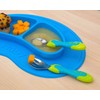 Nuby 2 Piece Stainless Steel Utensil, Blue/Green, 2 Count