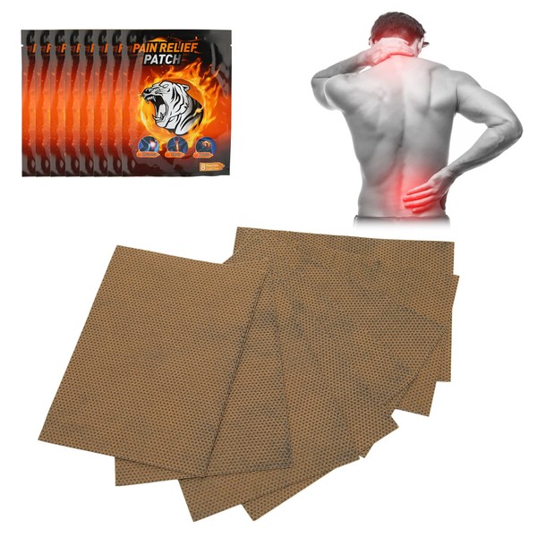 Heat Plasters for Back, 80 Plasters, Therapeutic Heat Plasters, Real Chinese Medicine, Ideal for Neck Pain, Back, Neck, Shoulders, Joints and Curvature