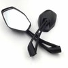 NBX- Black Rearview Mirrors 8mm 10mm Compatible with Standard Metric