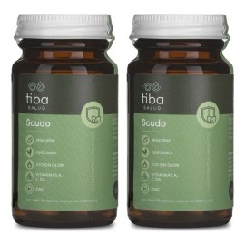 Tiba Salud | Scudo Refuerza tu Sistema Inmune, Recomendado para Niños desde los 4 años de Edad - Natural y Efectivo 60 Cápsulas (2 botes)