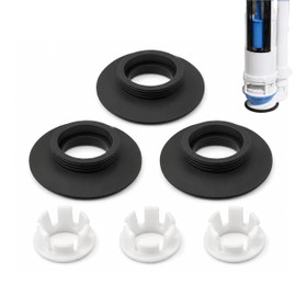 3-Pack Flush Valve Seal Compatible with Ideal Standard Shanks Toilet Cisterns, Replacement Toilet Flush Seal & Clip Fit for Sv01967, Sv93467, Ev98167 - Black
