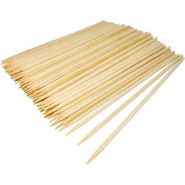 PARENCE.- Set di 100 tubi di legno/grill, spiedini, frutta, verdura, vanghe di legno - 100 pezzi, 25cm