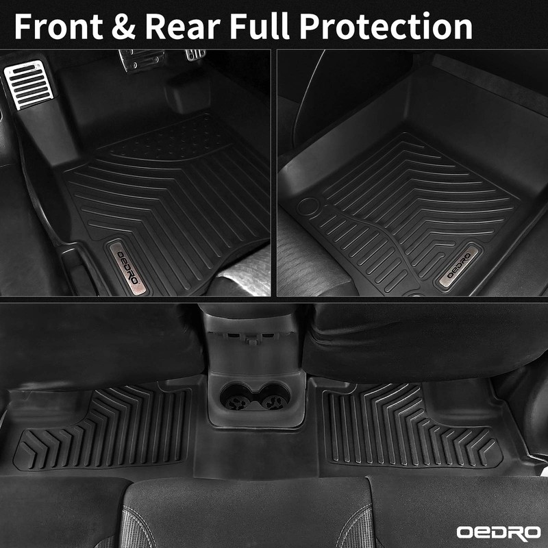 oEdRo Floor Mats Compatible with 2008-2019 Nissan Frontier Crew Cab,