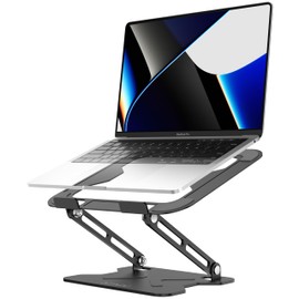 NTMY Portable Laptop Stand,Adjustable Laptop Stand,Folding Laptop Stand,Laptop Stand for Desk for Laptops up to 16 Inches MacBook air pro, Acer,Lenovo,Dell Notebook(Black)