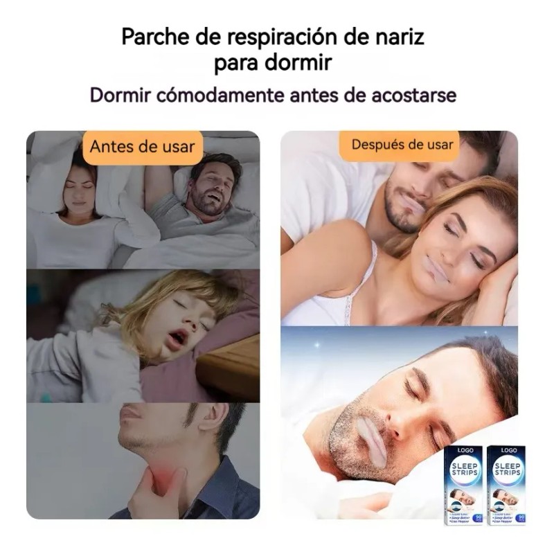 Parche Bucal Para Dormir Para Respirar Por La Boca Contra