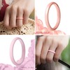 ThunderFit Stackable Silicone Wedding Rings for Women, Thin Rubber Engagement