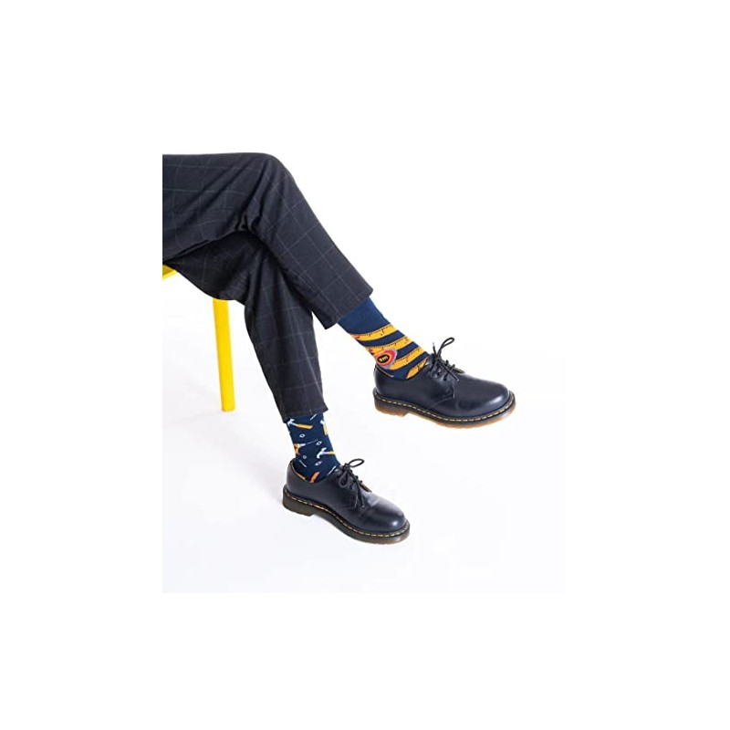 Many Mornings Unisex The Handyman Mismatched Socks, multi-coloured