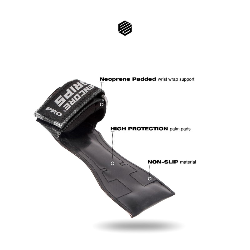 Encore Grips® Lifting Straps for Strength Training, Fitness, Bodybuilding, Weight