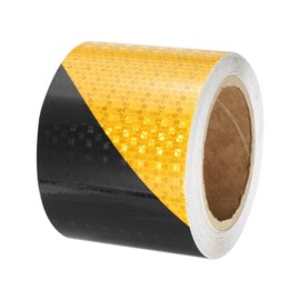 PATIKIL Reflective Tape, 1 Roll 20m x 10cm Waterproof Tape with High Visibility and Warning for Truck Trailer Cars, Yellow Black