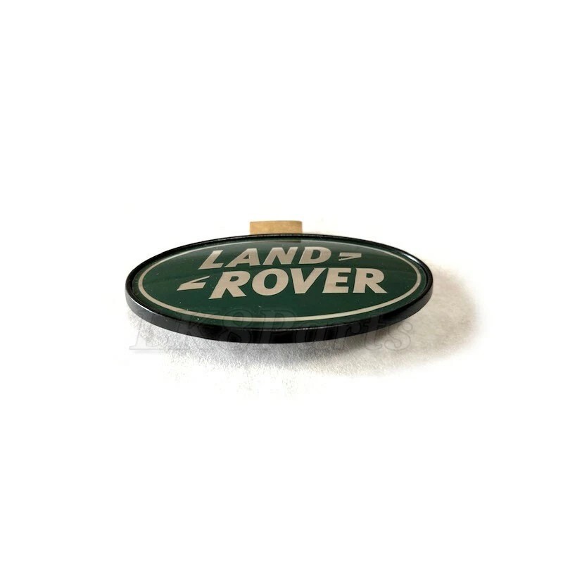Land Rover Body Side Pillar Emblem Green Oval Silver Lettering
