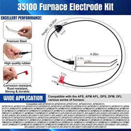 Copkim Rv Furnace Replacements Parts Compatible with Atwood 35100 Furnace Electrode Kit 2 Pack 33082 for Sail Switch with Bracket and 31091 Heater High Temperature Limit Switch 190℉