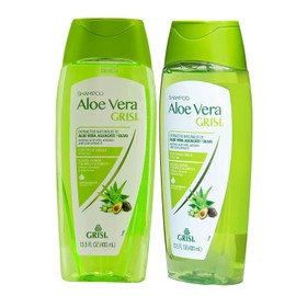 Grisi Aloe Vera Shampoo, Moisturizing Shampoo with Aloe Vera Extract, Paraben-Free, Hair Product for Soft and Shiny Hair, 2-Pack of 13.5 FL Oz each, 2 Bottles