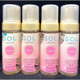 Jergens 4 sol sunless tanning medium water mousse 5oz ea