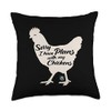 Sorry I have Plans with my Chickens Throw Pillow