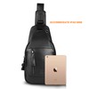 Leather Sling Bag Purse Chest Shoulder Backpack,Crossbody Bags for Men