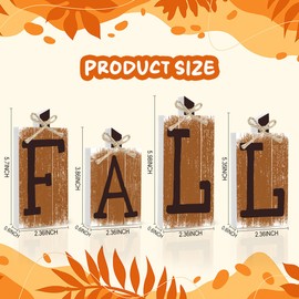 Fall Decorations for Home Farmhouse Fall Centerpieces for Tables Autumn Thanksgiving Decor for Kitchen Autumn Pumpkin Wooden Decorations for Mantel