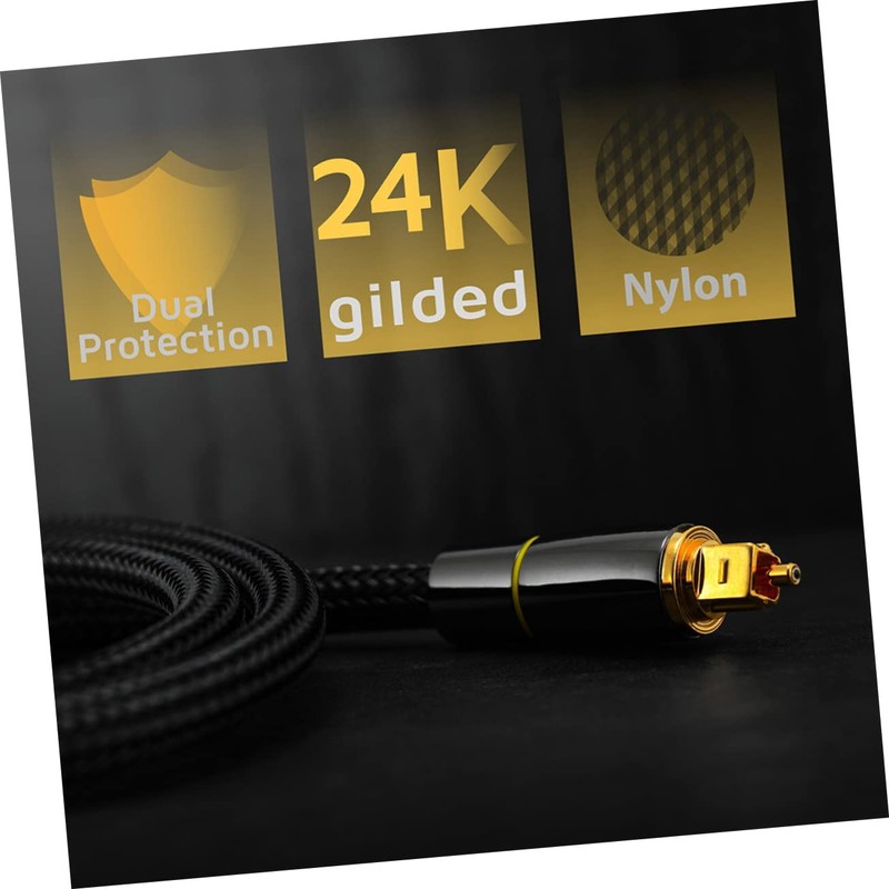 TEHAUX Optical Audio Cable High Density Weaving Mesh Shielding Pure