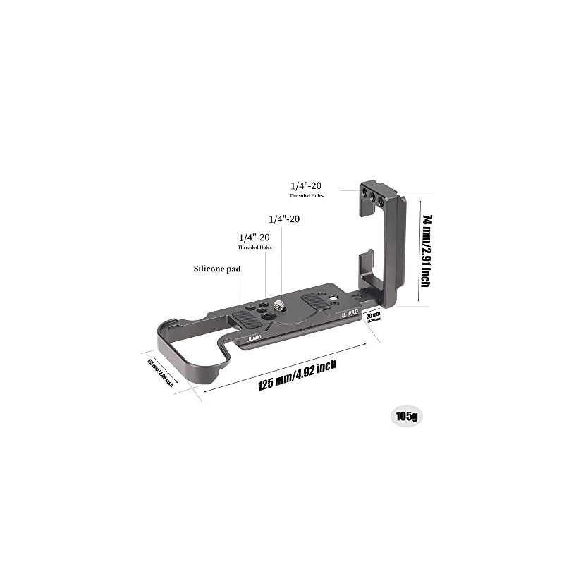 Hersmay EOS R10 L Bracket Plate Arca-Swiss Quick Release Plate