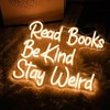 LISIGNVE Read Books Be Kind Stay Weird Neon Sign Letter