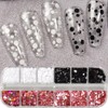 2 Boxes 18 Grids Polka Dots Nail Sequins for Nail