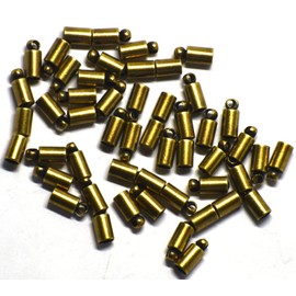 3 mm End Caps Antique Brass 50 Pcs/Package for 3 mm Cords - Jewelry Findings Greek Crafts