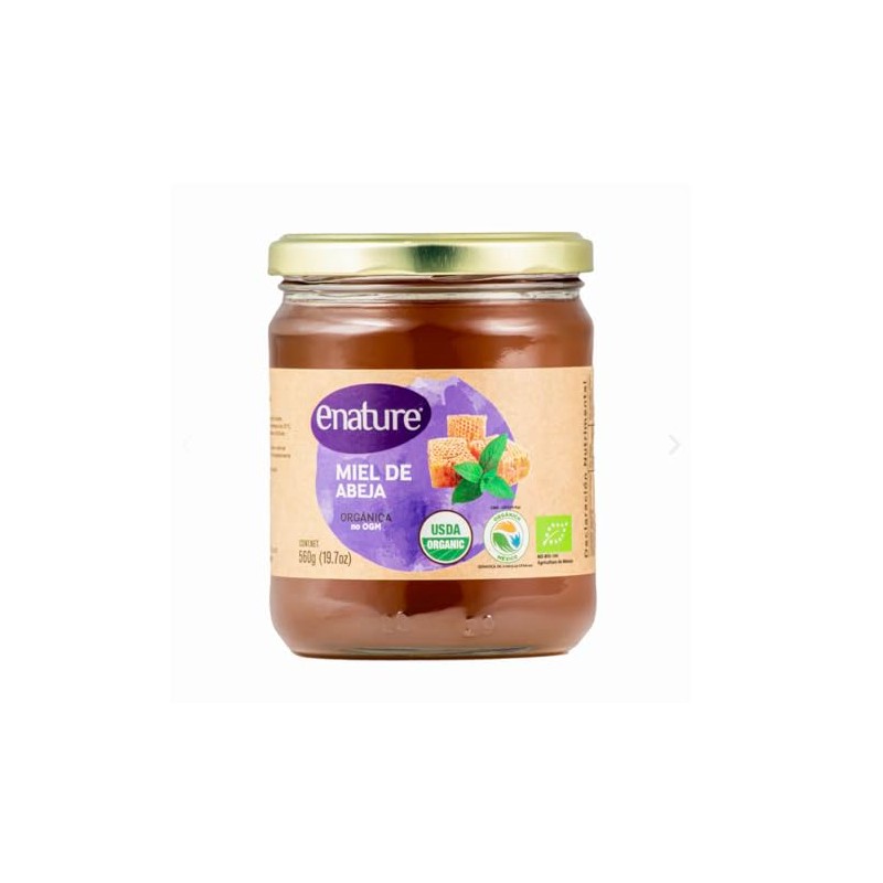 Enature Miel de Abeja Orgánica, 560 g