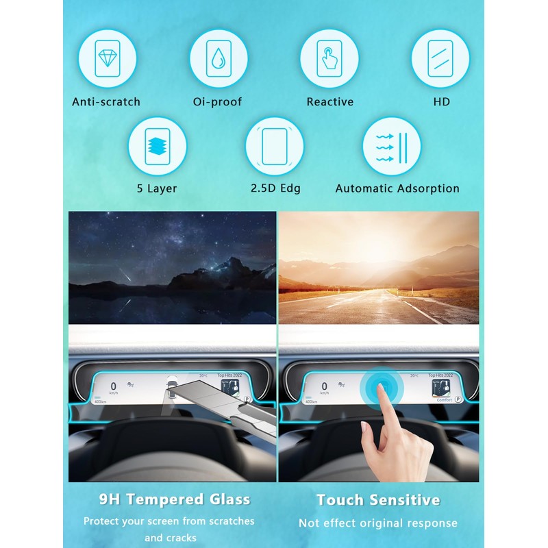 BIXUAN 9.2 Inch Navigation Screen Protector Compatible with Smart 1
