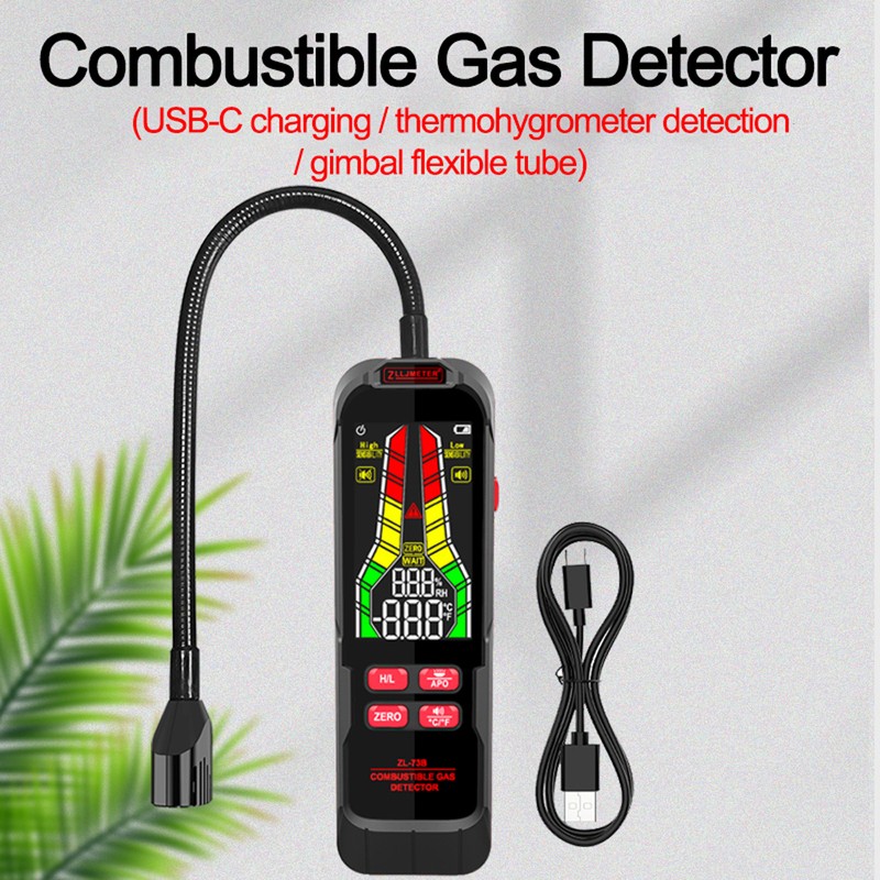 Combustible Gas Detector High Accuracy LCD Display Combustible Gases Leakage