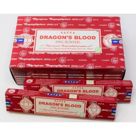 Satya Nag Champa Dragon's Blood Incense Sticks Agarbatti 3 Pack 15 gms.