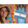 25 Pack Argentina Handheld Small Flag,Mini Argentinian Hand Held Miniature