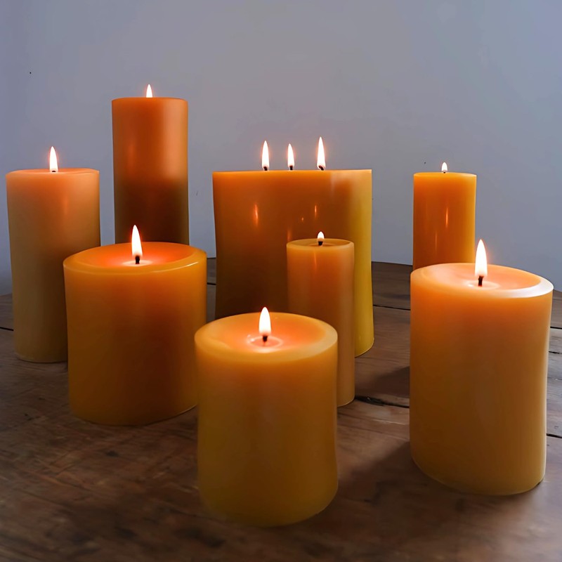 Candlestock 100% USA Beeswax Pillar Candle – Handmade in Woodstock,