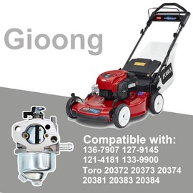 Gioong 136-7907 127-9145 Carburetor for Toro 20372 20373 20374 20381 20383 20384 TXP 159cc OHV Engine 121-4181
