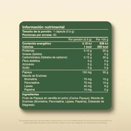Vital Botanics Enzimas Digestivas con Papaya, Papaína y Bromelina                                                                                     