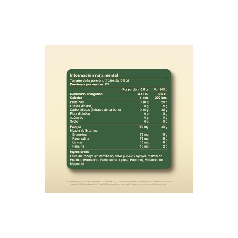 Vital Botanics Enzimas Digestivas con Papaya, Papaína y Bromelina