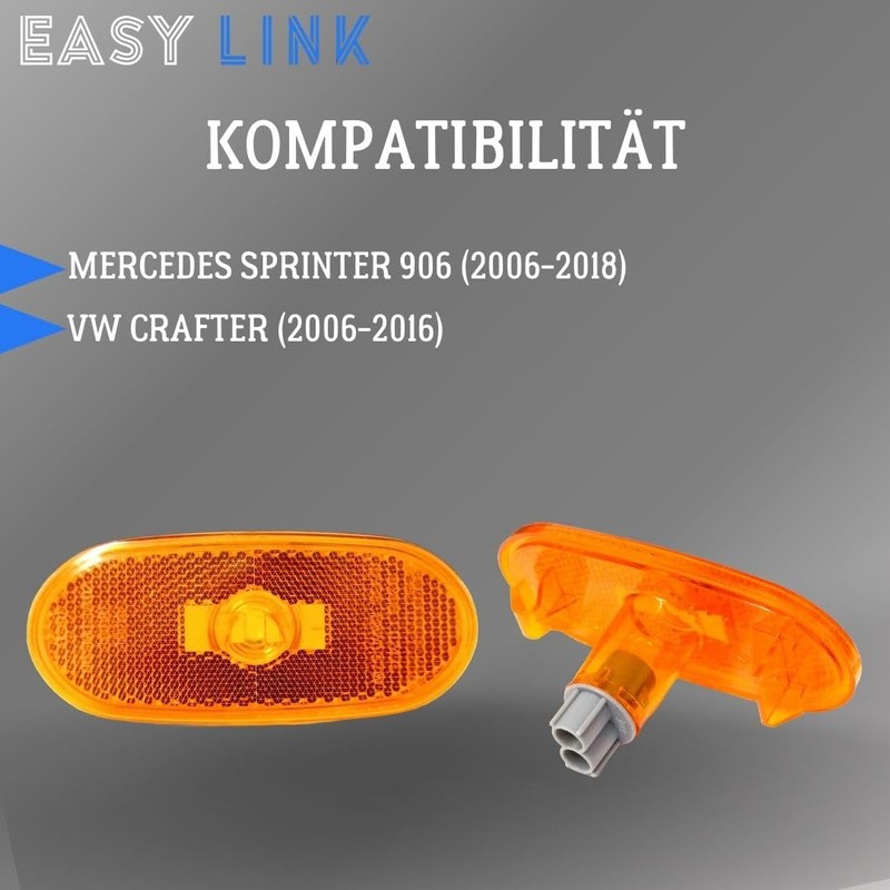 Easy Link 2 x Side Marker Lights 12 V with