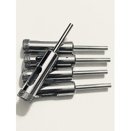 DrillGlass 5 Pack 3/8" Diamond Core Bits Fits Your Dremel Tool for Glass and Tile | Beginner's Instructions Drilling Guide | 38DCB 5