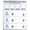 PILSAMAS Multifunctional Adult Sippy Cup for Elderly Spill Proof -