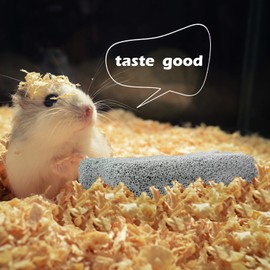 MUYG Large Lava Blocks for Rabbit,6 PCS Rabbit Chew Toys for Teeth Grinding High Calcium Chinchilla Chew Blocks Bone Shaped Stone for Bunny Teeth 5.12 Inch Natural Mineral Stones for Small Animals