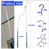 RQG Attic Pull Down Hook,Clothes Hook Pole,with a 16-60 inch