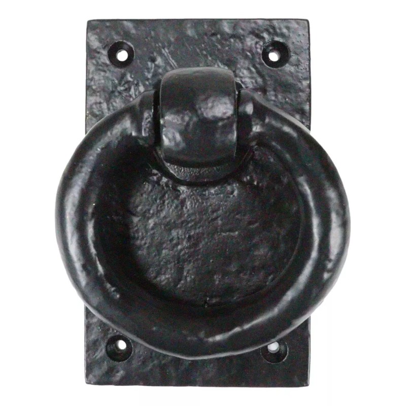 Ebros Gift Cast Iron Rustic Deluxe Oxford Ring Swivel Door