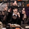 4 Pcs Halloween Black Braided Wig Accessories, Goth Black Costume