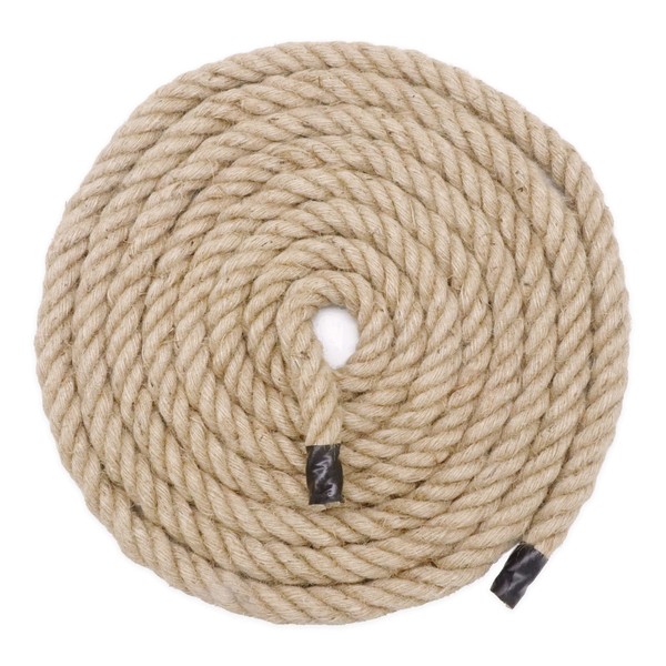 Jute Rope 1 Inch x 20 Ft, IMROPE Natural Jute